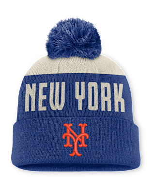 New York Mets Cooperstown Peak Men's Nike MLB Cuffed Pom Beanie